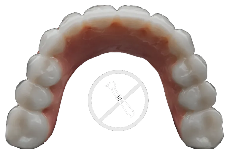 Mouth with no holes due to smileloc tech.